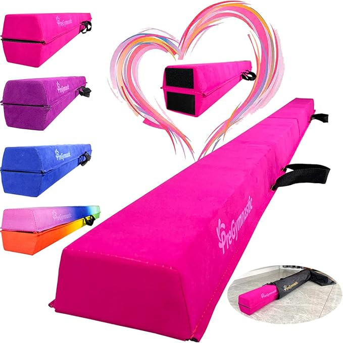 PreGymnastic 6FT/8FT/9.5FT Folding Balance Beam for Kids 3-12,Foldable Gymnastics Floor Beam-Extr... | Amazon (US)