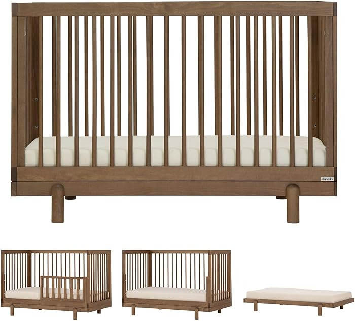 dadada Baby Bliss 4-in-1 Convertible Crib to Toddler Bed & Floor Bed – Made in Italy, GREENGUAR... | Amazon (US)