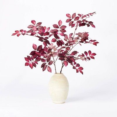 8" x 3.5" Artificial Branch Plant Arrangement in Ceramic Pot Purple - Threshold™ designed with ... | Target