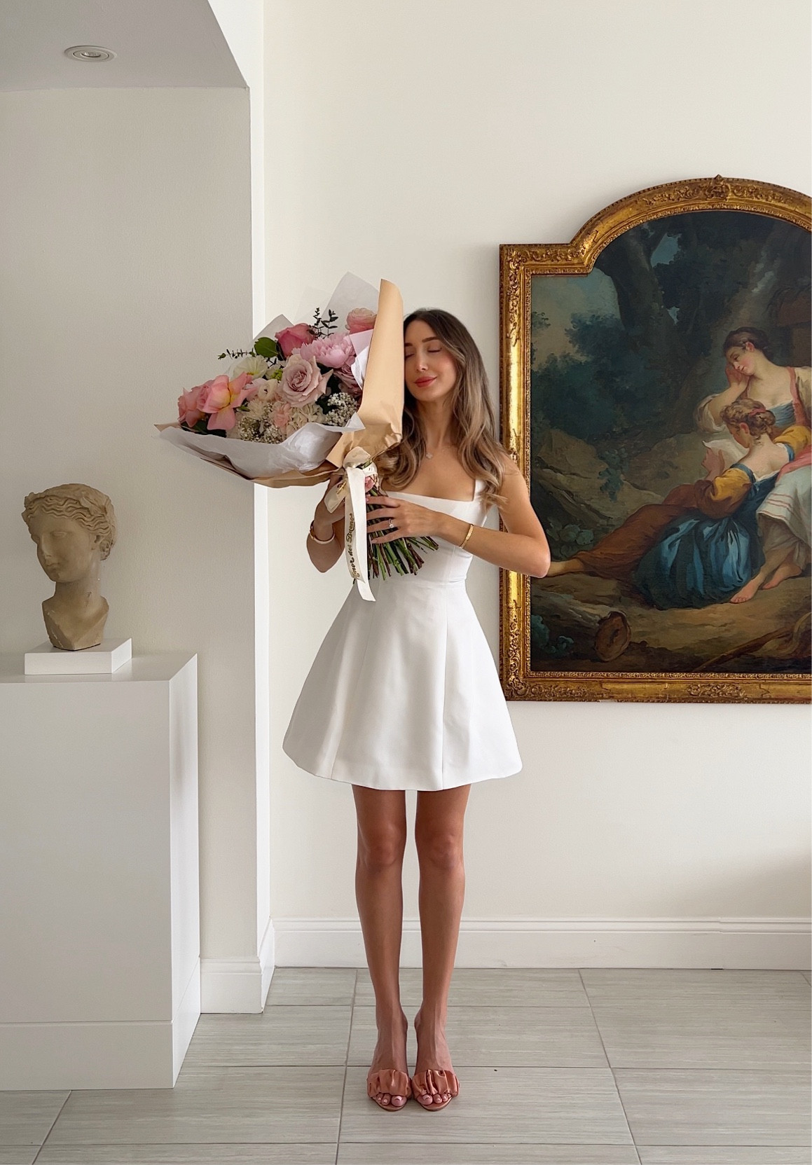 RUNA BIG! I sized down 1 size to XXS Summer dresses, white dresses, bridal dress, bridal party dress, dress under 200. 

#LTKstyletip #LTKSeasonal #LTKparties