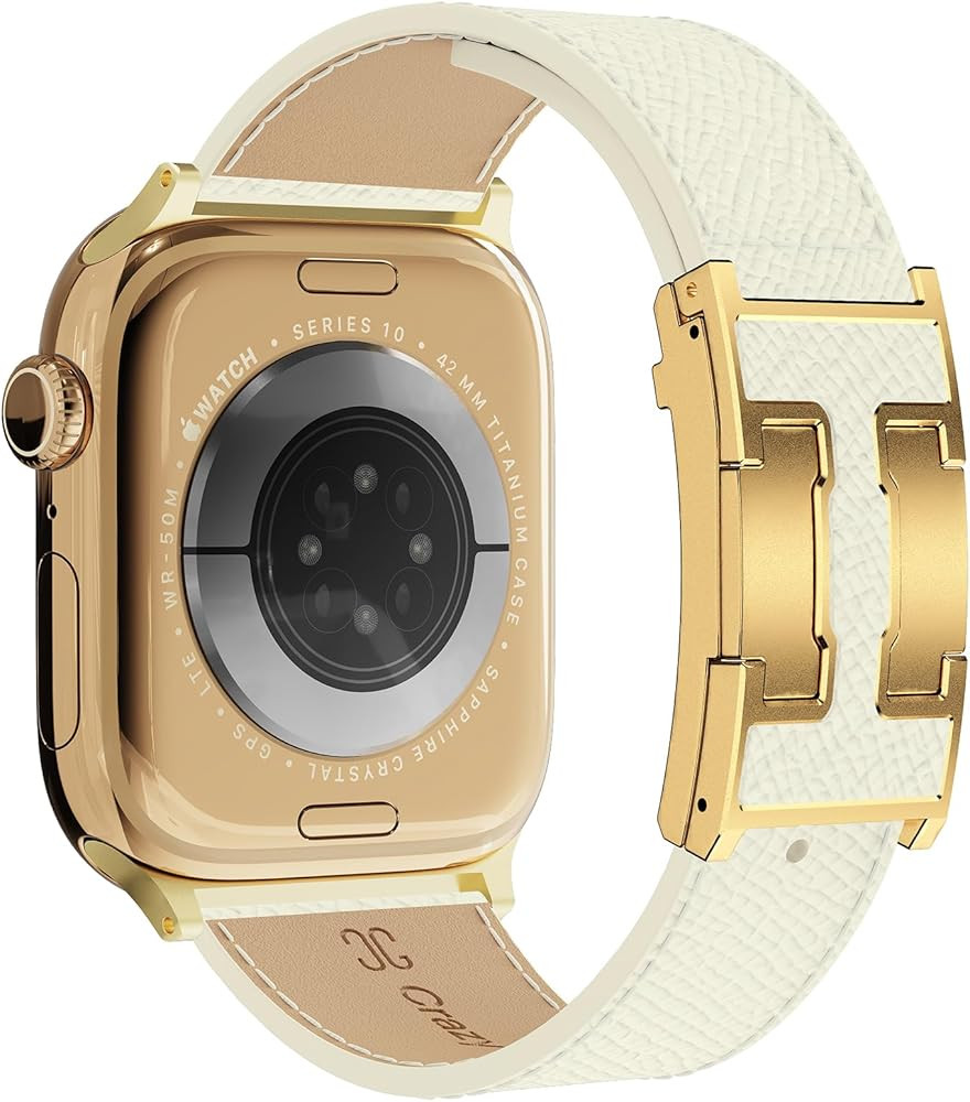 Designer Leather Band Compatible with Apple Watch 49mm46mm45mm44mm42mm41mm 40mm38mm for Women,Mag... | Amazon (US)