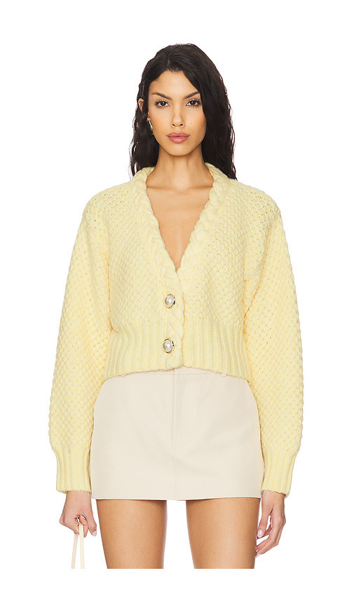MAJORELLE Phiala Cardigan in Yellow. Taglia L. Also in XS, S, M, XL. | Revolve Clothing (Global)