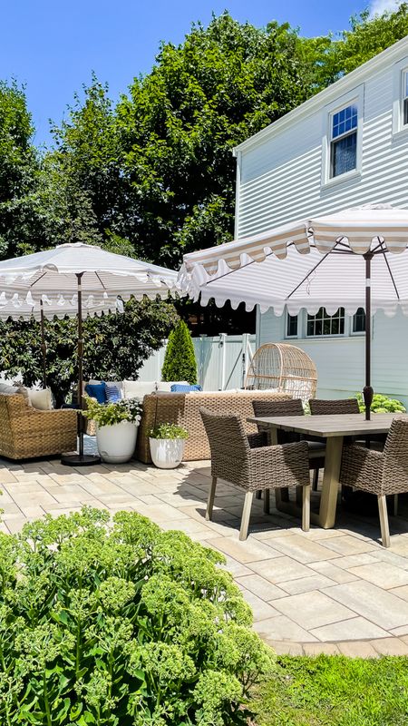 Enjoy the outdoors this season with patio furniture from Walmart and outdoor accessories, large umbrella, and outdoor seating