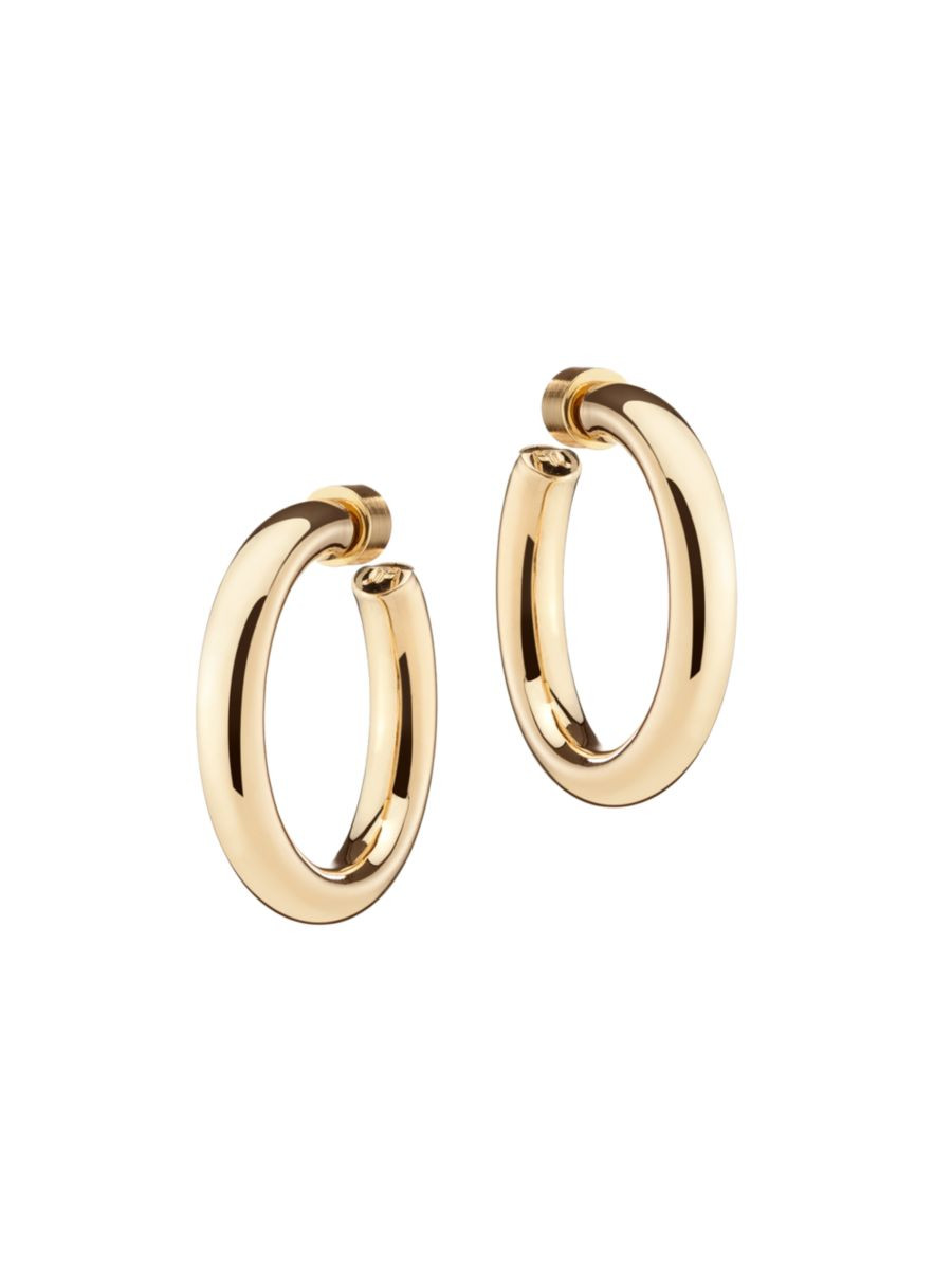 Natasha 10K-Gold-Plated Mini Hoop Earrings | Saks Fifth Avenue