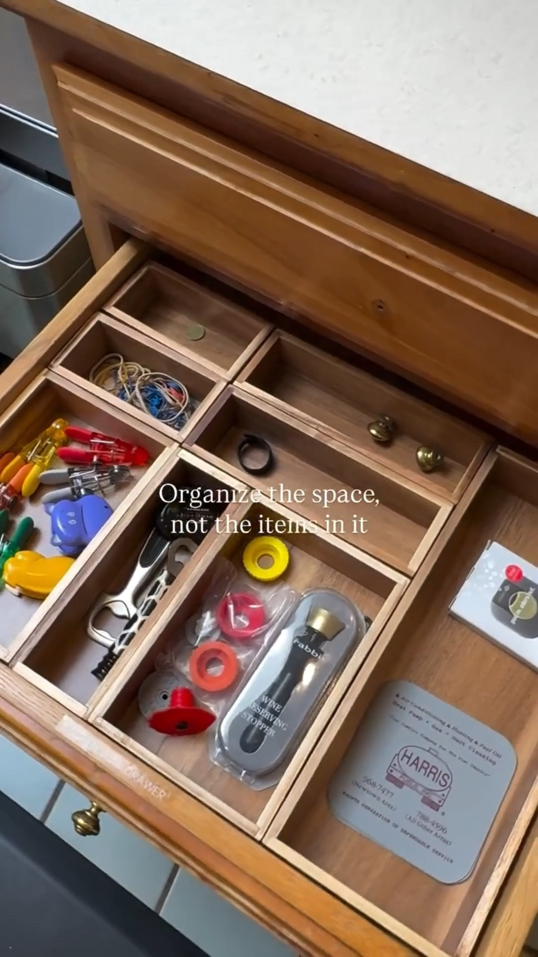 Tagging the bamboo bins we used in this video and so many other drawers. Comes with sticky pads to lock bins down. 

Organizing systems means arranging the space for whatever might be stored there, not just the items you currently have. If we only organized the items in the drawer, we would use just 3-4 bins, and any new items would be simply thrown in loosely. We organize to accommodate your constantly changing life.

#LTKOver40 #LTKmomlife #LTKHome