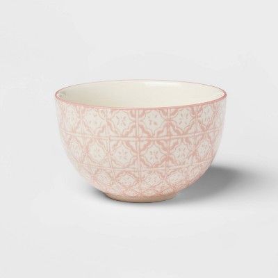 9oz 2pk Stoneware Floral Mini Bowls Pink - Threshold™ | Target