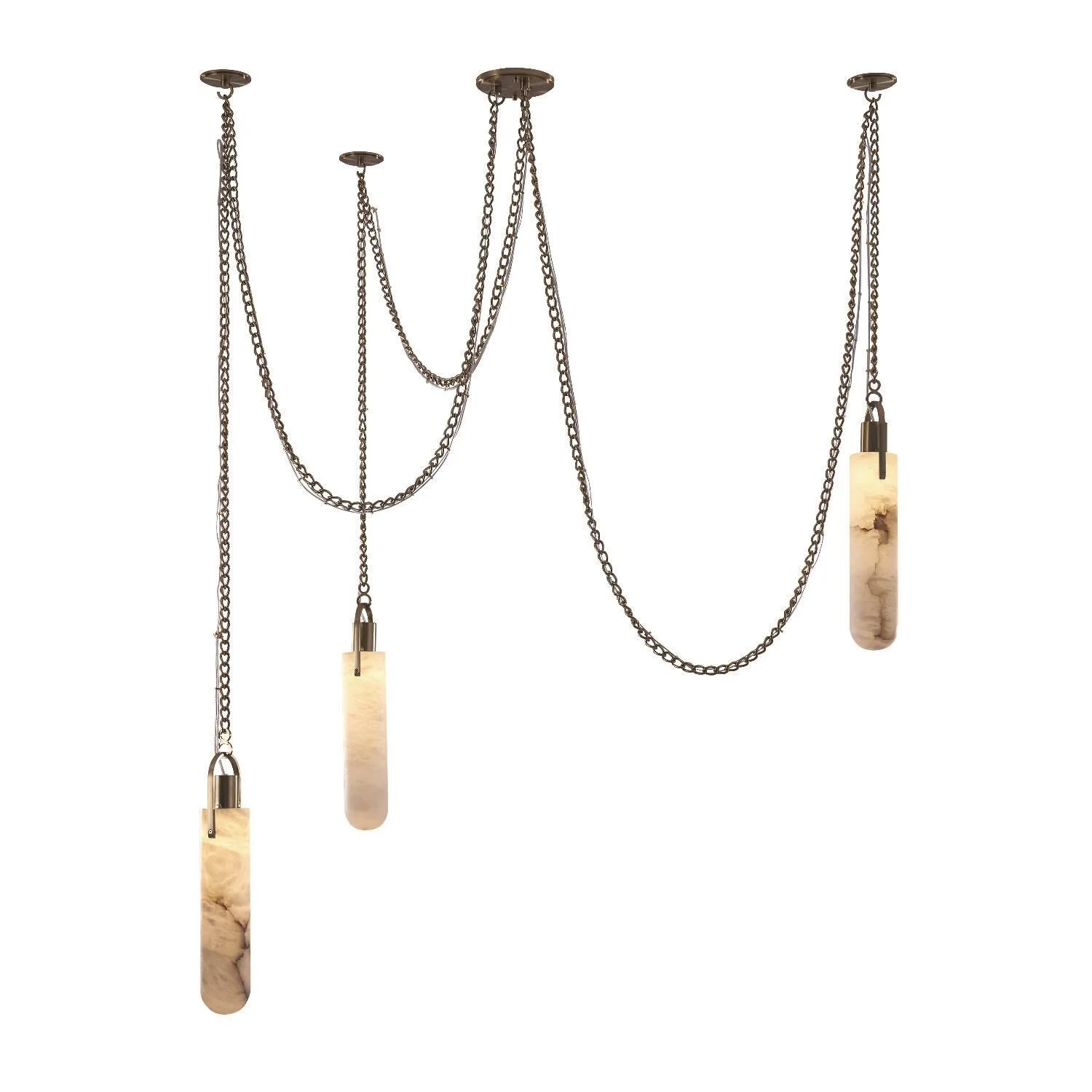 Flint Alabaster LED 3 Light Multi Pendant by Kalco Lighting | 1800 Lighting