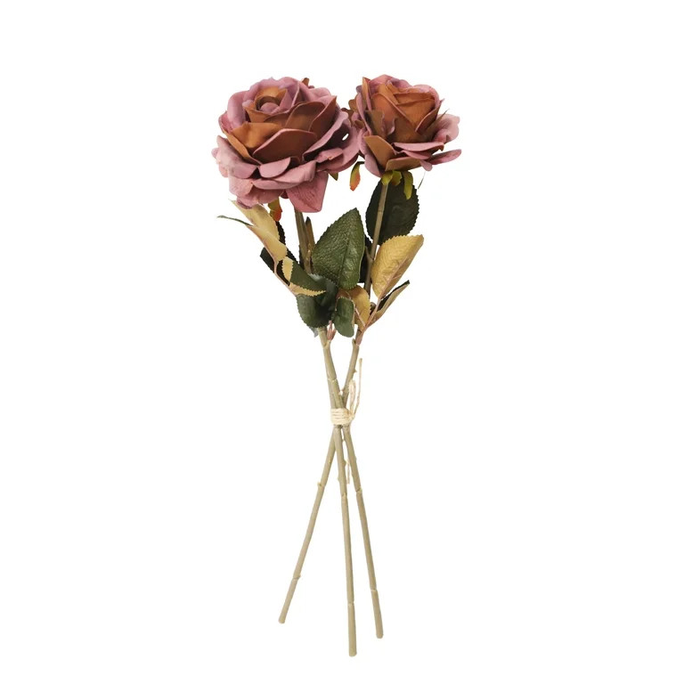 My Texas House Fall Faux Rose Bundle, Light Brown, 20" | Walmart (US)