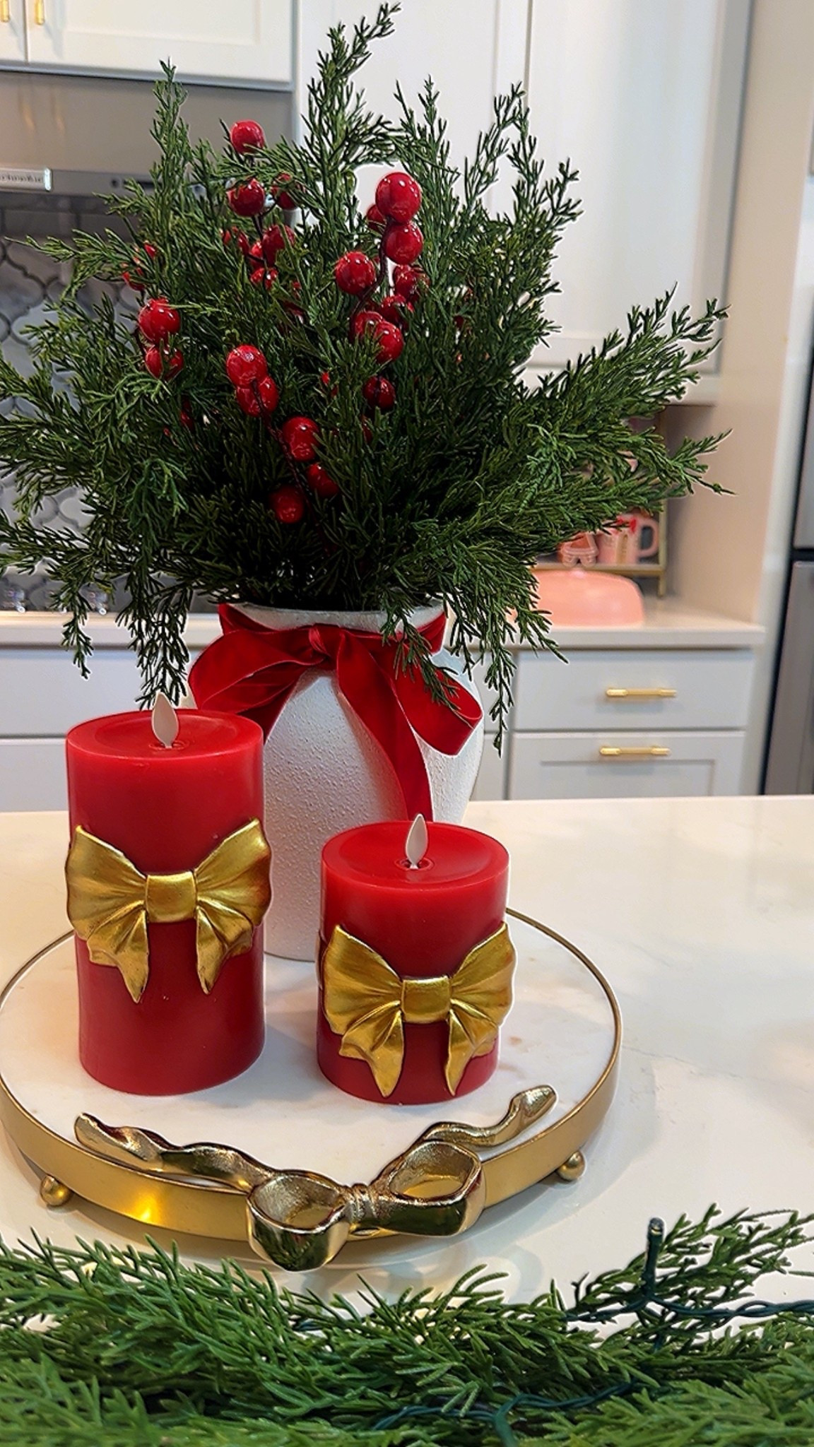 @luminaraworldwide 
Holiday Collection, Red Pillar Candle with Gold Bow is the perfect addition to your Christmas Decor! 

#LTKHome #LTKStyleTip #LTKHoliday