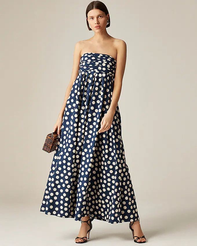 Collection strapless bow-back maxi dress | J. Crew US