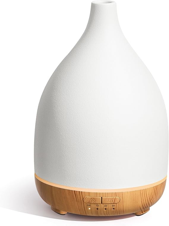 Oil Diffuser, 300ML Ceramic Diffuser for Essential Oils Handcrafted Aromatherapy Diffuser Ultraso... | Amazon (US)