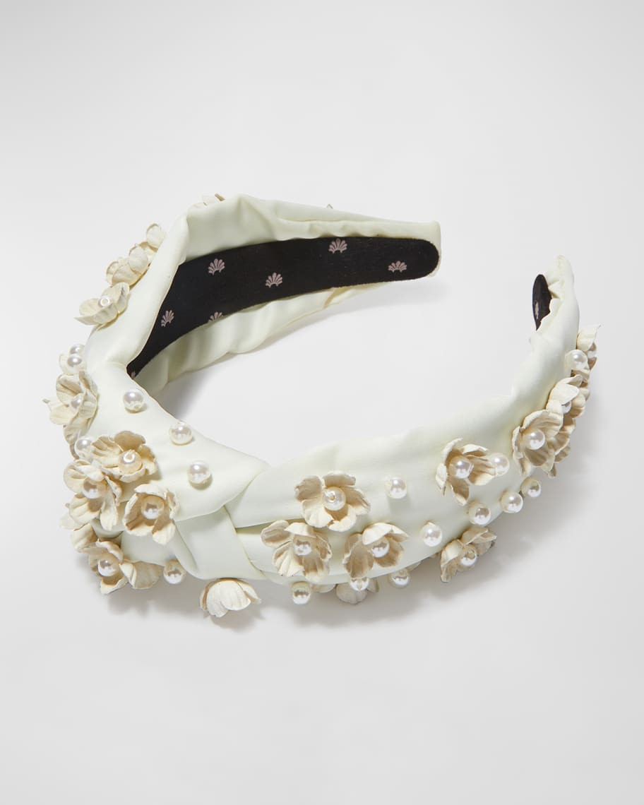 Lele Sadoughi Daisy Embellished Knotted Headband | Neiman Marcus