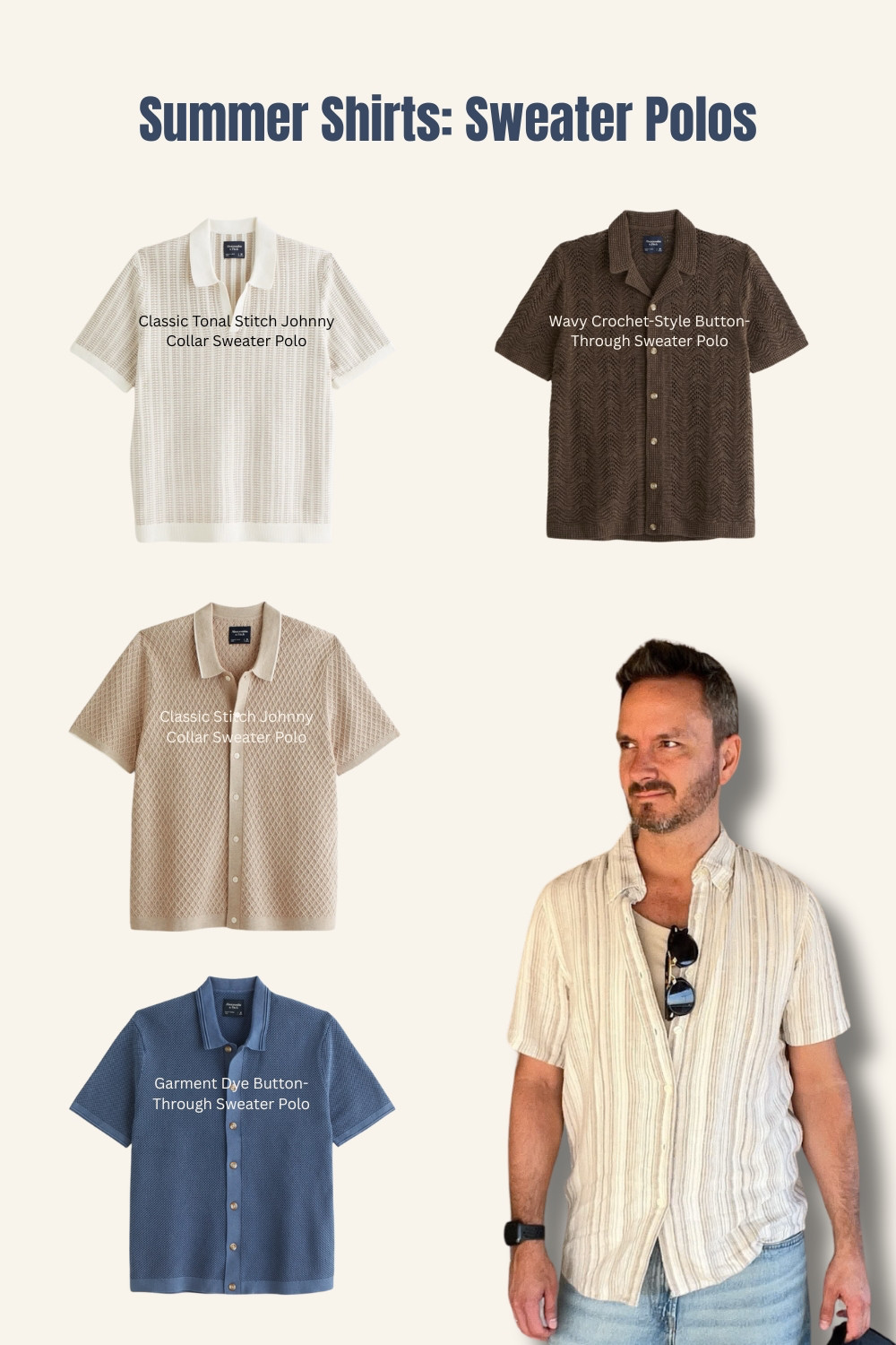 Sweater polos are trending hard for summer 2025—and Abercrombie has nailed the fit and fabric. These elevated short-sleeve knits are perfect for summer layering, vacation dinners, or smart casual looks. See which ones made my top picks this season! 

 

#LTKSeasonal #LTKStyleTip #LTKMens