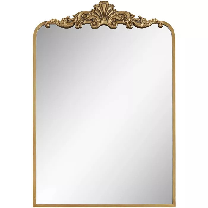 Noble Park Gavi Bronze 23 3/4" x 35" Crown Top Rectangular Wall Mirror | Target