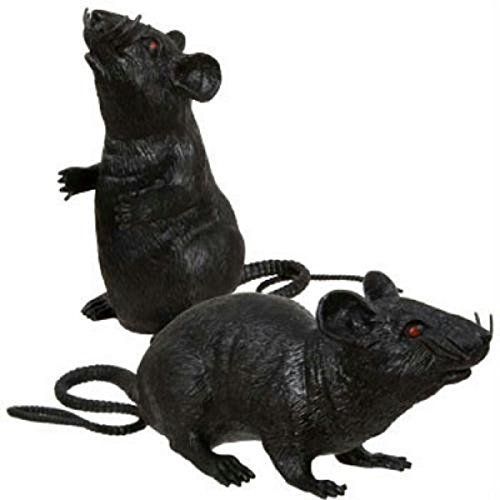 Greenbrier International 2 Black Plastic Squeezable Squeaking Rats Spooky Scary Creepy Halloween ... | Walmart (US)