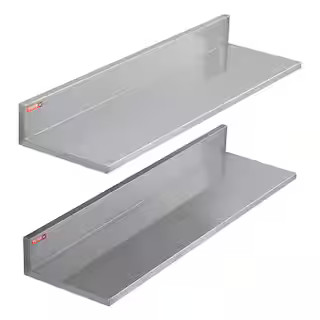 VEVOR Stainless Steel Shelf 8.6 in. x 30 in. Wall Mounted Floating Shelving Heavy Duty Storage Ra... | The Home Depot