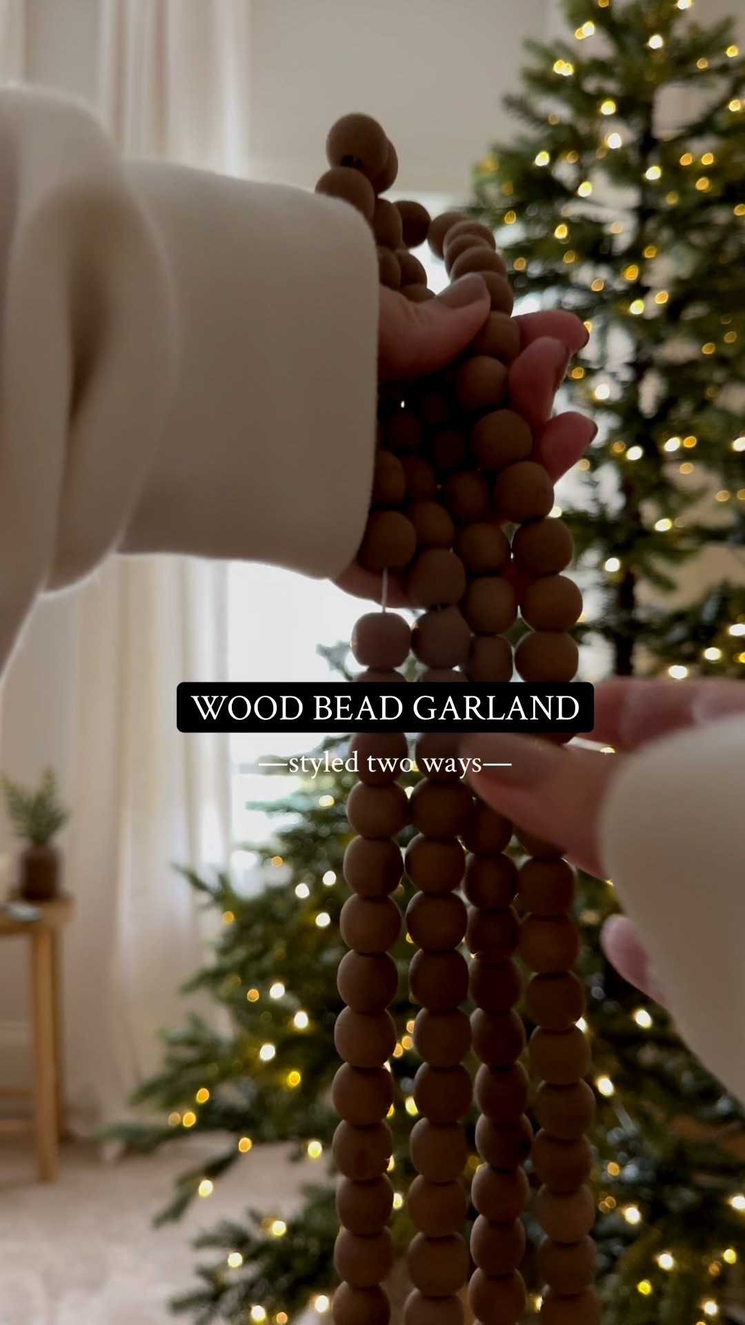 A wood bead garland brings simple, cozy elegance to your holiday home decor — whether displayed on a Christmas tree, or styled in a festive window scene. Perfect for minimalist Christmas decorating, simple holiday decor, and warm seasonal styling.

#LTKHoliday #LTKHome