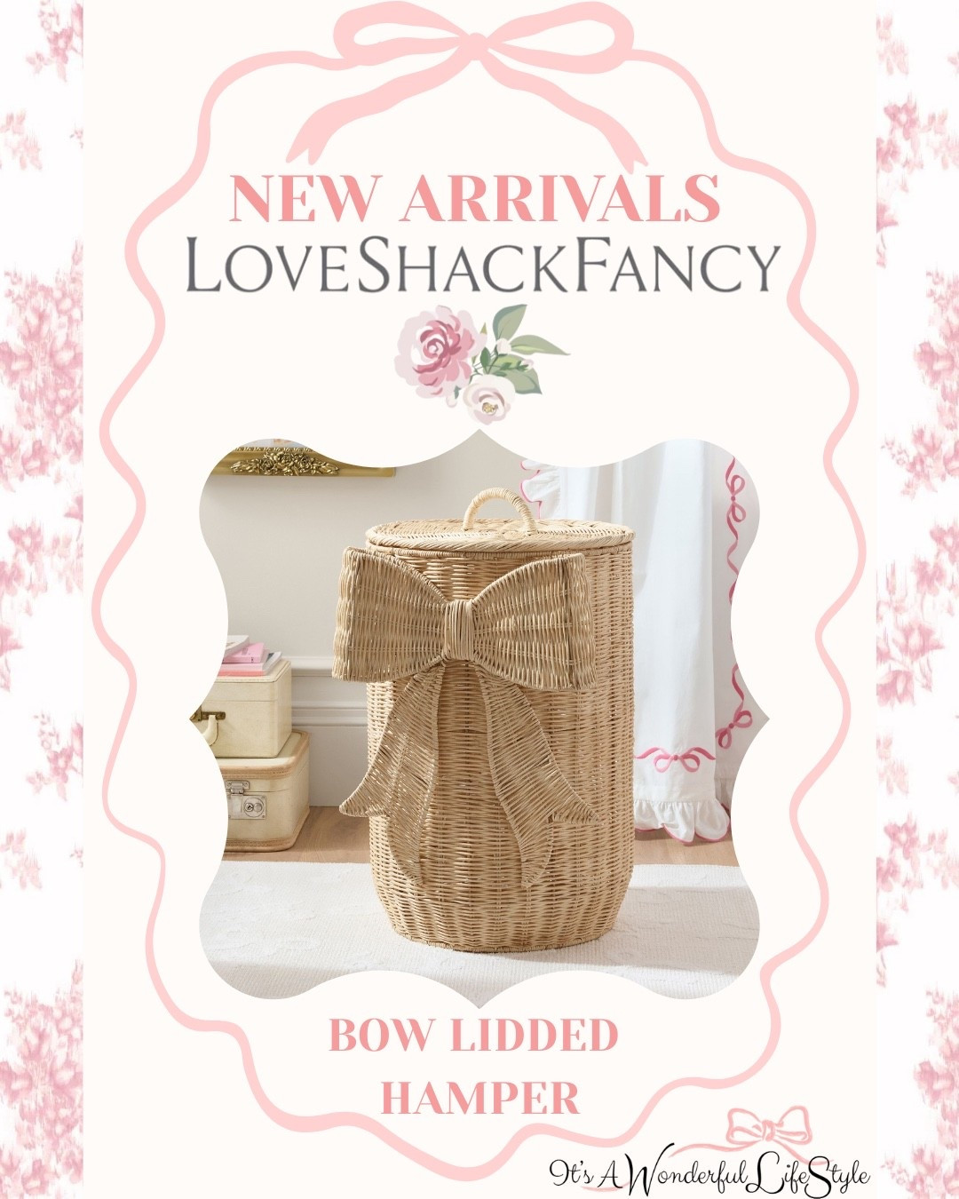 New LoveShackFancy Bow Wicker Hamperr

#LTKFindsUnder50 #LTKHome #LTKFindsUnder100