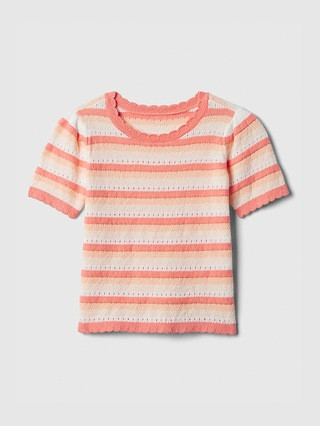 babyGap Stripe Crochet Sweater Top | Gap Factory