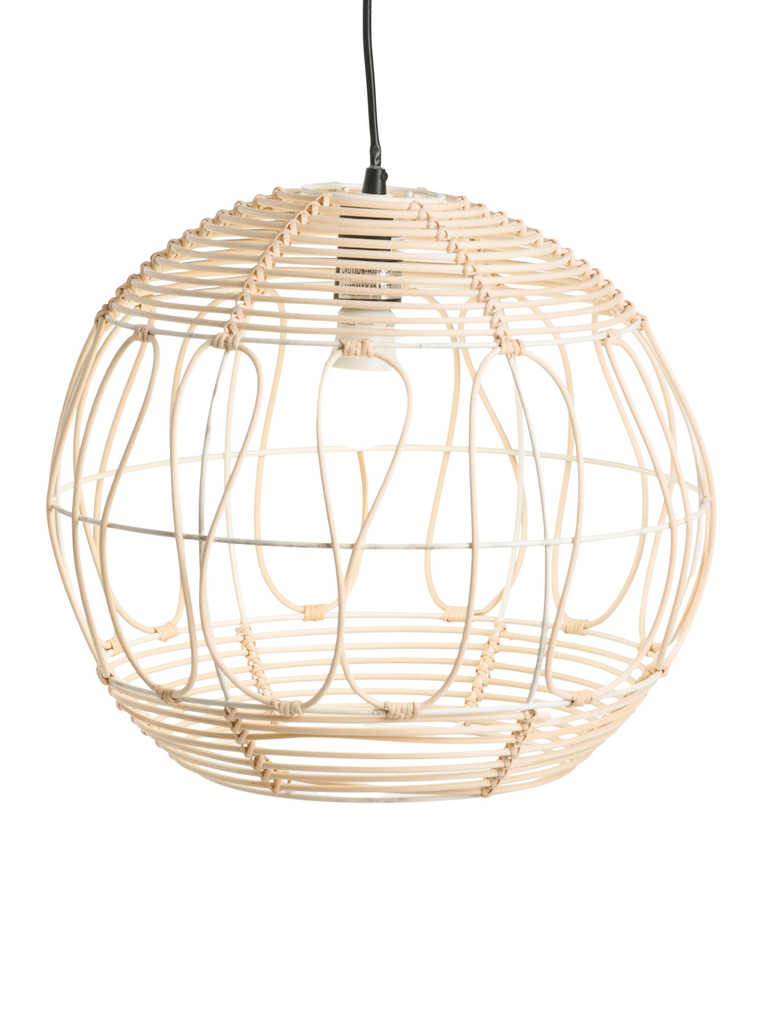 16x14 Wicker Pendant Lamp | TJ Maxx