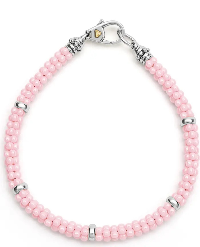 LAGOS Pink Caviar Ceramic Beaded Station Bracelet | Nordstrom | Nordstrom
