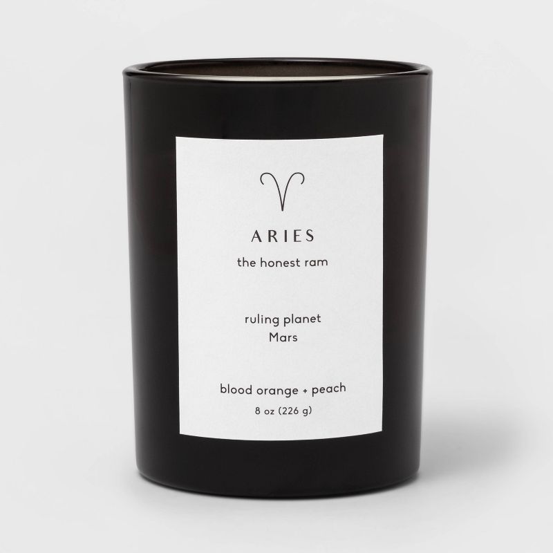 8oz Glass Jar Zodiac Candles Black - Project 62™ | Target