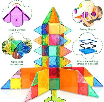 Magnetic Tiles Toddler Toys Games Sensory Toys for Toddlers 3-4 Magnetic Blocks for Kids Age 3-5 ... | Amazon (US)