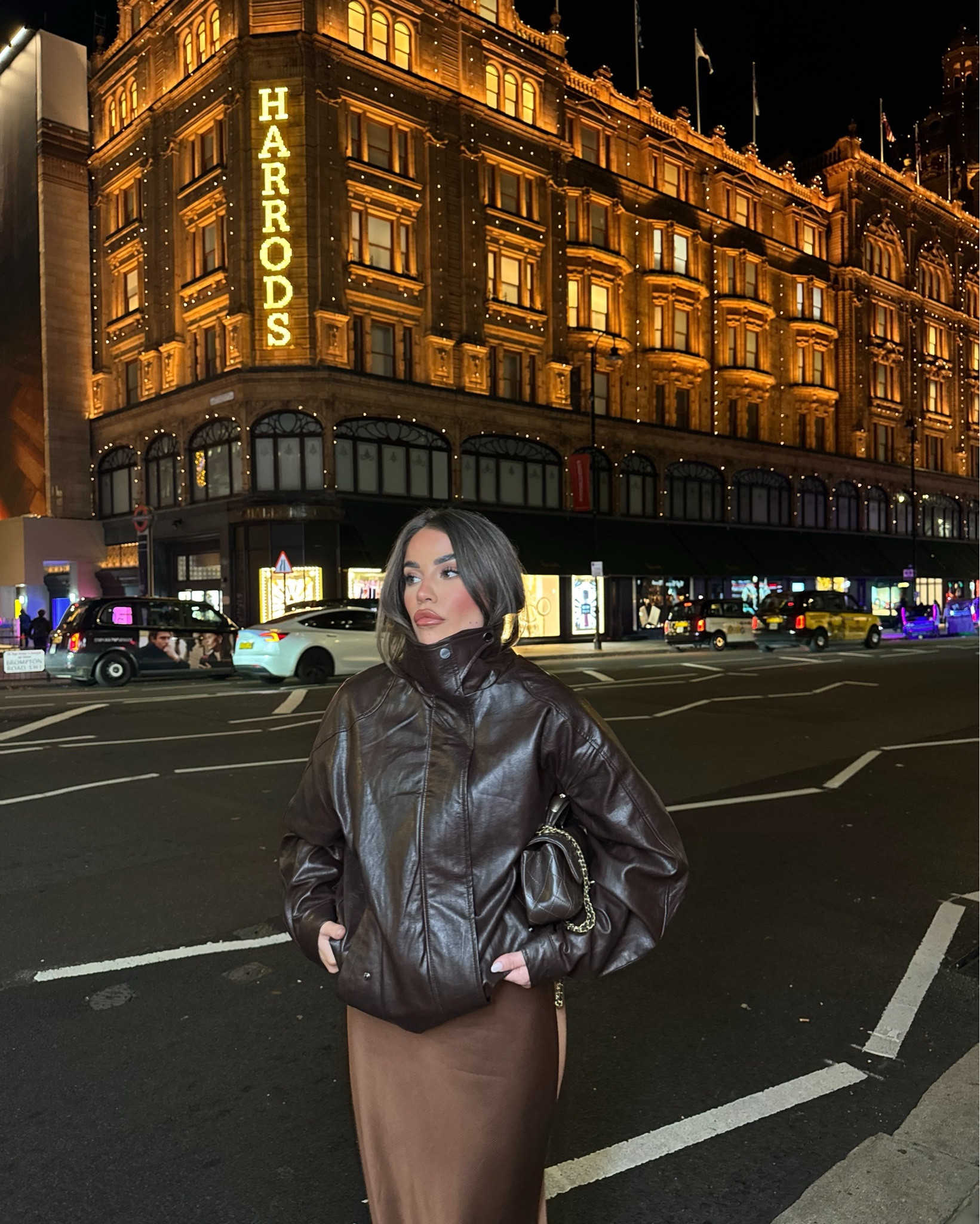 I’m loving a chocolate brown colour combination, it’s definitely my favourite colour this season. Brown oversized biker jacket from bershka and a brown lace skirt with heels to match. 

#LTKuk #LTKstyletip #LTKCyberWeek
