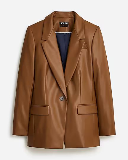 Willa blazer in faux leather | J.Crew US