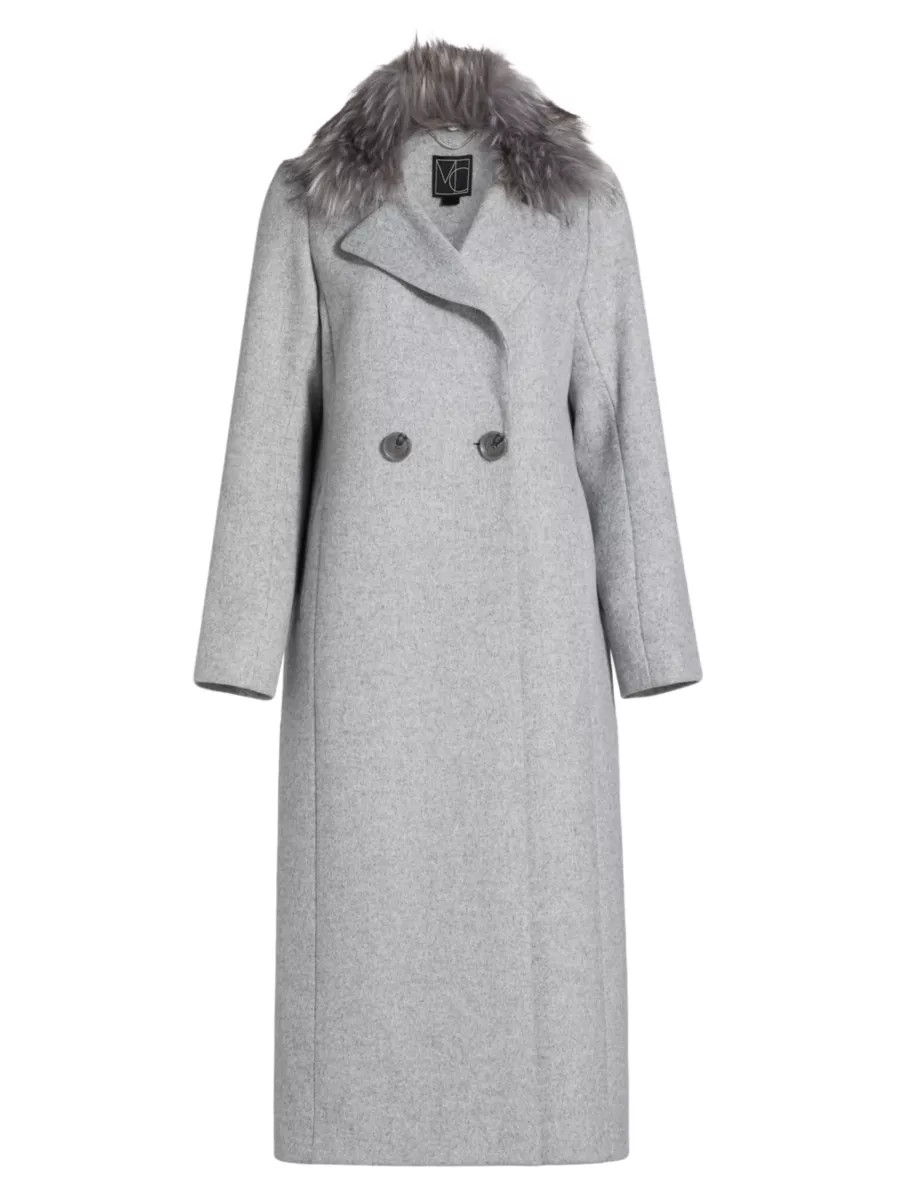 Madison Fur Collar Maxi Wool Coat | Saks Fifth Avenue