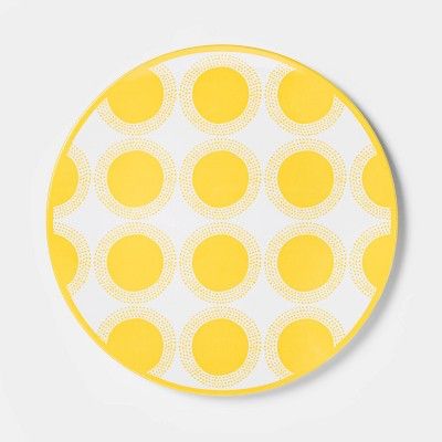 10.5" Melamine Dot Dining Plate Yellow - Sun Squad™ | Target