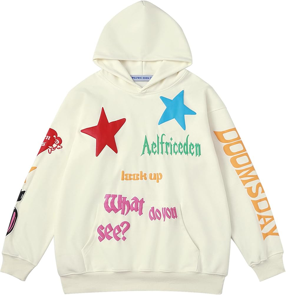 Aelfric Eden Graphic Hoodies for Women Vintage Printed Hoodie Sweatshirt Y2K Oversized Long Sleev... | Amazon (US)