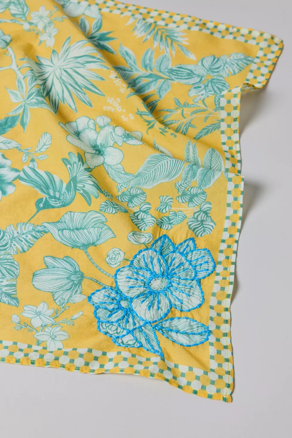 Embroidered Floral Cotton Bandana | Urban Outfitters (US and RoW)