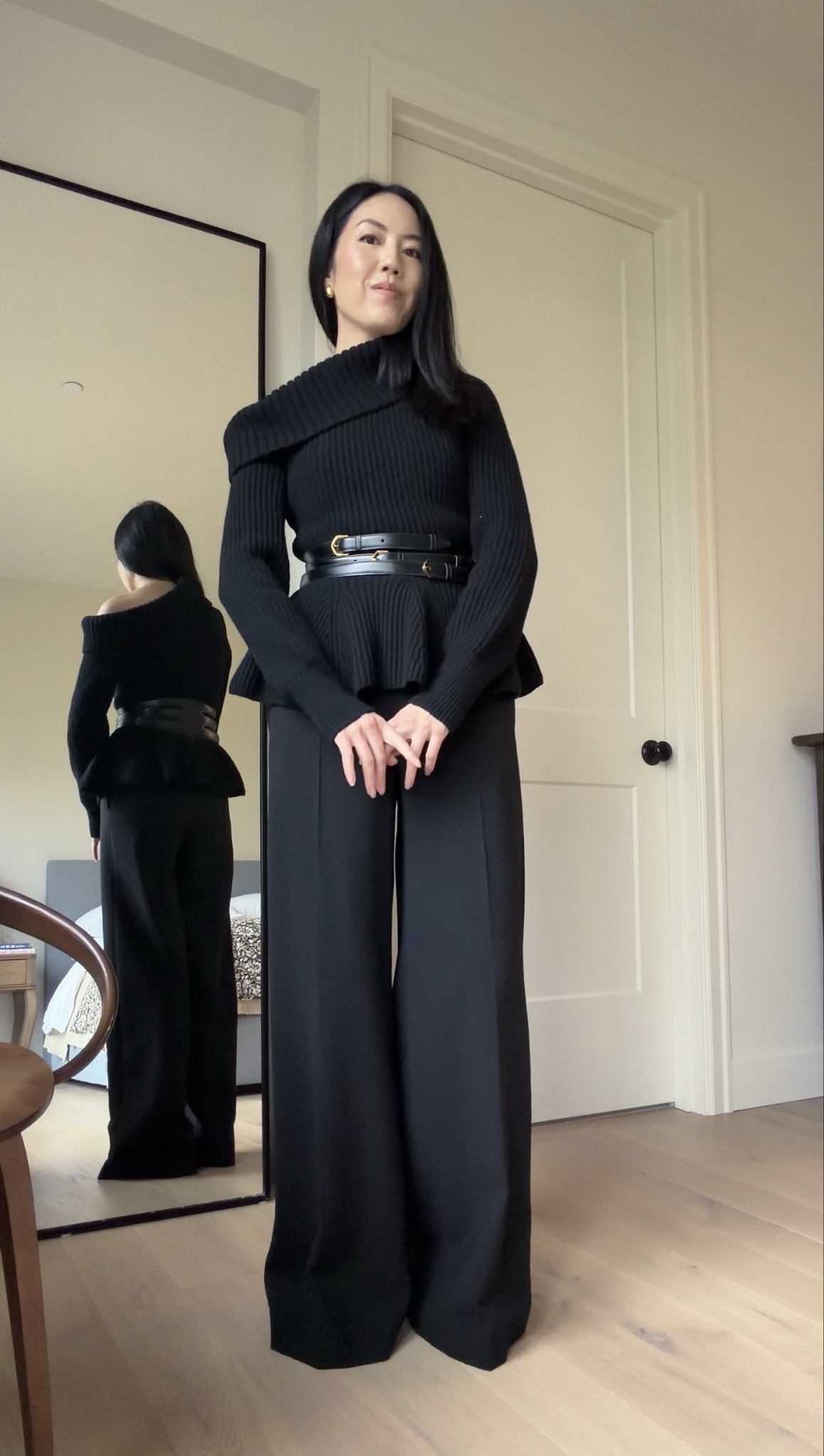 Exact styles linked here:
Trousers
Heels
Black belt

#classicstyle
#winteroutfit
#elegantstyle
#outfitinspiration
#GNOoutfit

#LTKWorkwear #LTKootd #LTKSeasonal