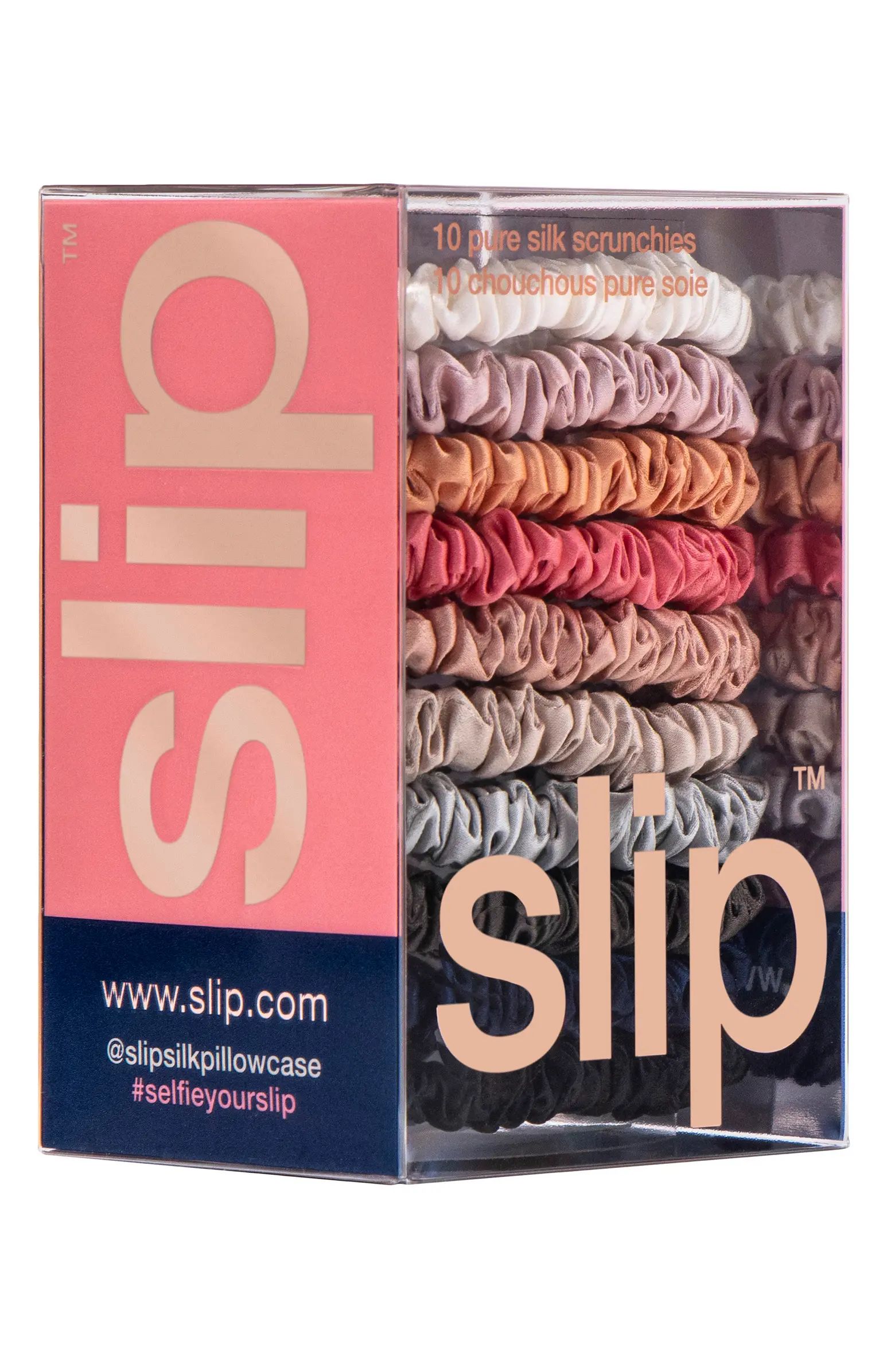 Pure Silk 10-Pack Skinny Scrunchies $65 Value | Nordstrom