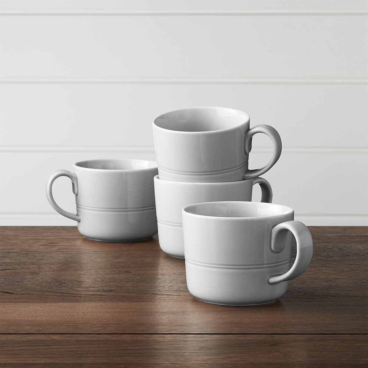 Hue Blue Mugs,Set of 4 + Reviews | Crate and Barrel | Crate & Barrel