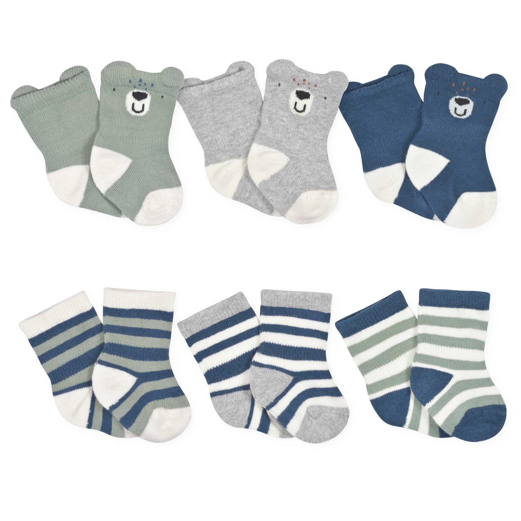 6-Pack Baby Boys Bear Wiggle Proof® Socks | Gerber Childrenswear