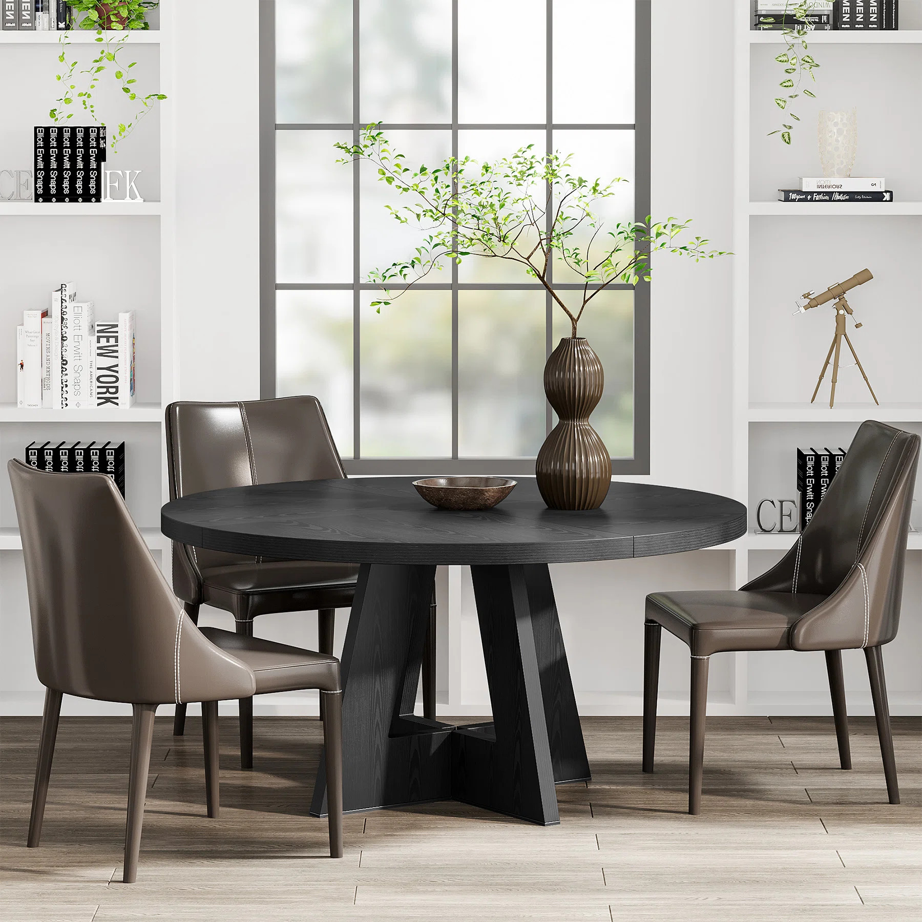 47 Inch Round Dining Table for 4 Farmhouse Kitchen Table | Wayfair North America
