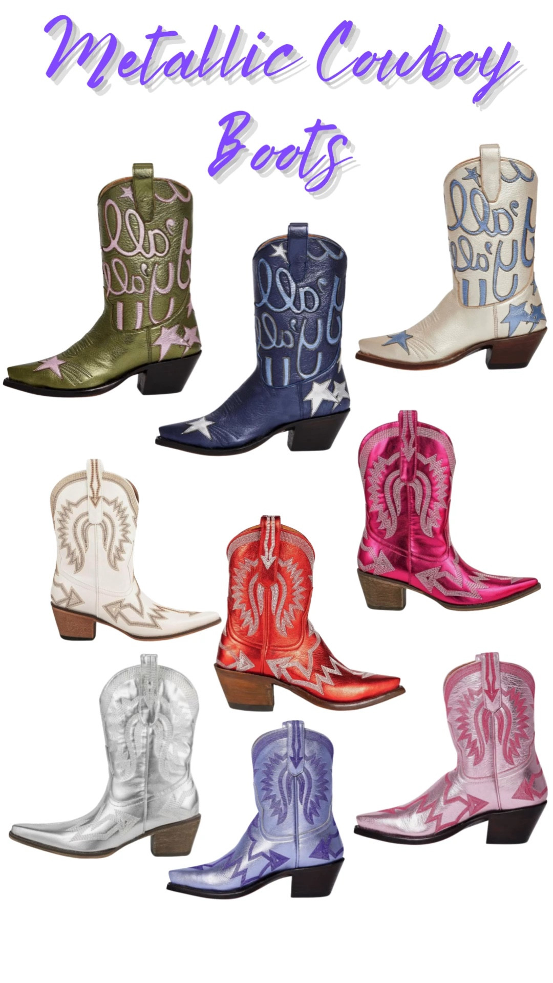 PART 1 : That moment when your friend asks you to find the perfect look-a-like metallic cowboy boots and you come through with them for a fraction of the price 💁‍♀️✨ Shopping skills on point! #MetallicVibes #DupesOnDupes #BootGameStrong #TrendyFinds #FashionOnABudget #SavvyShopper #BootGoals #FallFashion #BootSeason #mironcrosby #cowboyboots

#LTKFindsUnder100 #LTKSeasonal