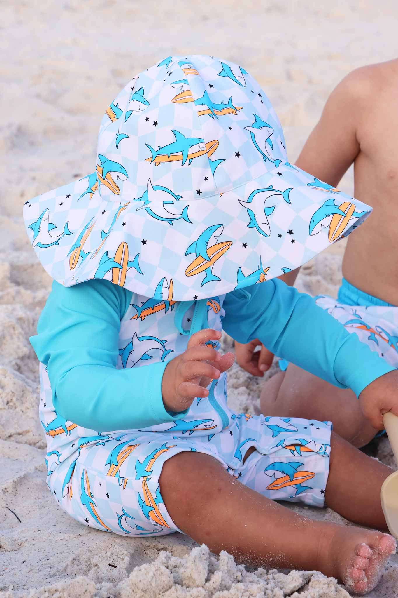 Printed Sun Hat | Totally Jawsome | Caden Lane