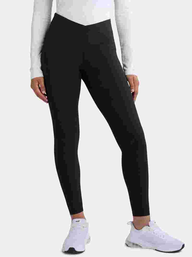 Avia Women’s Crossover Waist Ribbed Leggings, Sizes XS-XXXL | Walmart (US)