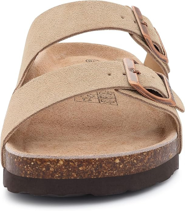 Unisex Cork Footbed Slide Sandal, Arch Support Summer Outdoor Sandals with Adjustable Buckle for ... | Amazon (US)