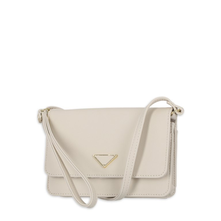 Time and Tru Women's Call Me Anytime Wallet On A String Vinyl Solid Cream - Walmart.com | Walmart (US)