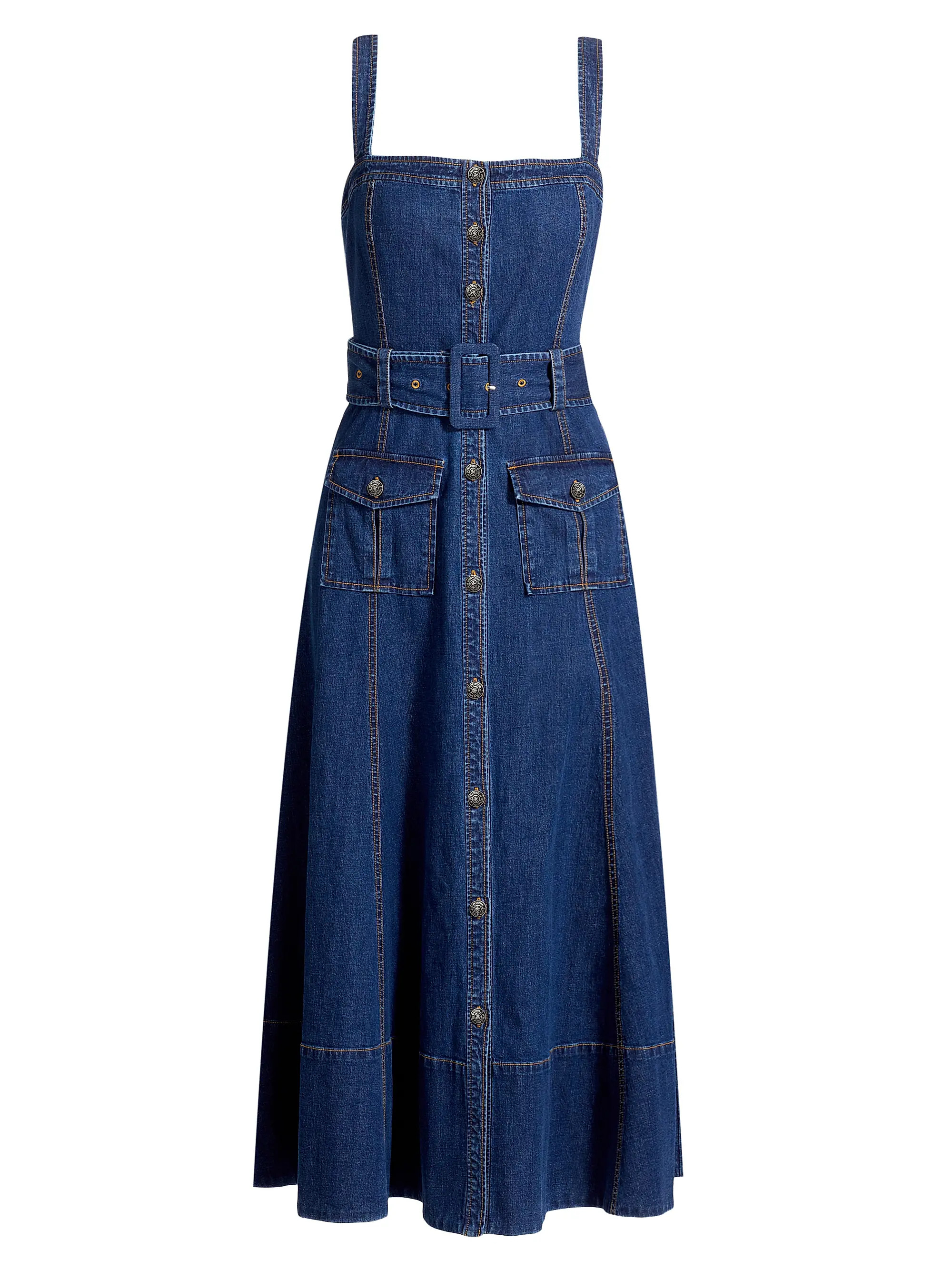 Vega Denim Midi-Dress | Saks Fifth Avenue