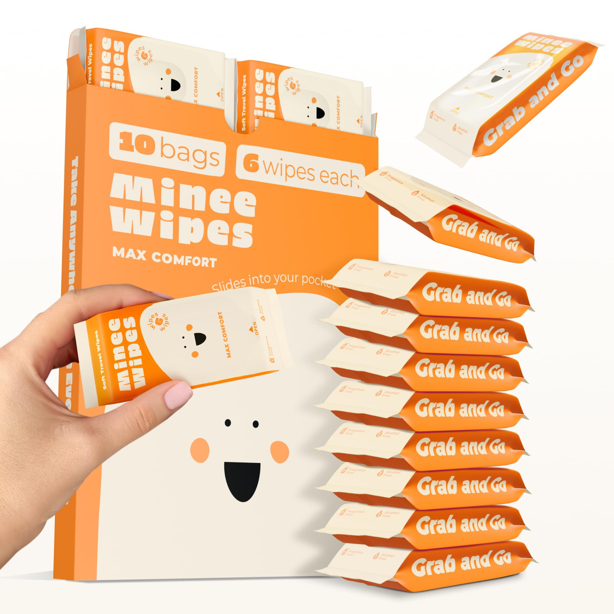 Impossibly Compact Travel Wipes with Natural Extracts - Skin-Friendly Wet Wipes, Hypoallergenic &... | Amazon (US)