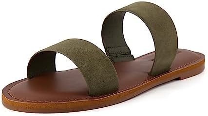 CUSHIONAIRE Women's Calico 2 band slide Sandal with +Comfort Foam | Amazon (US)