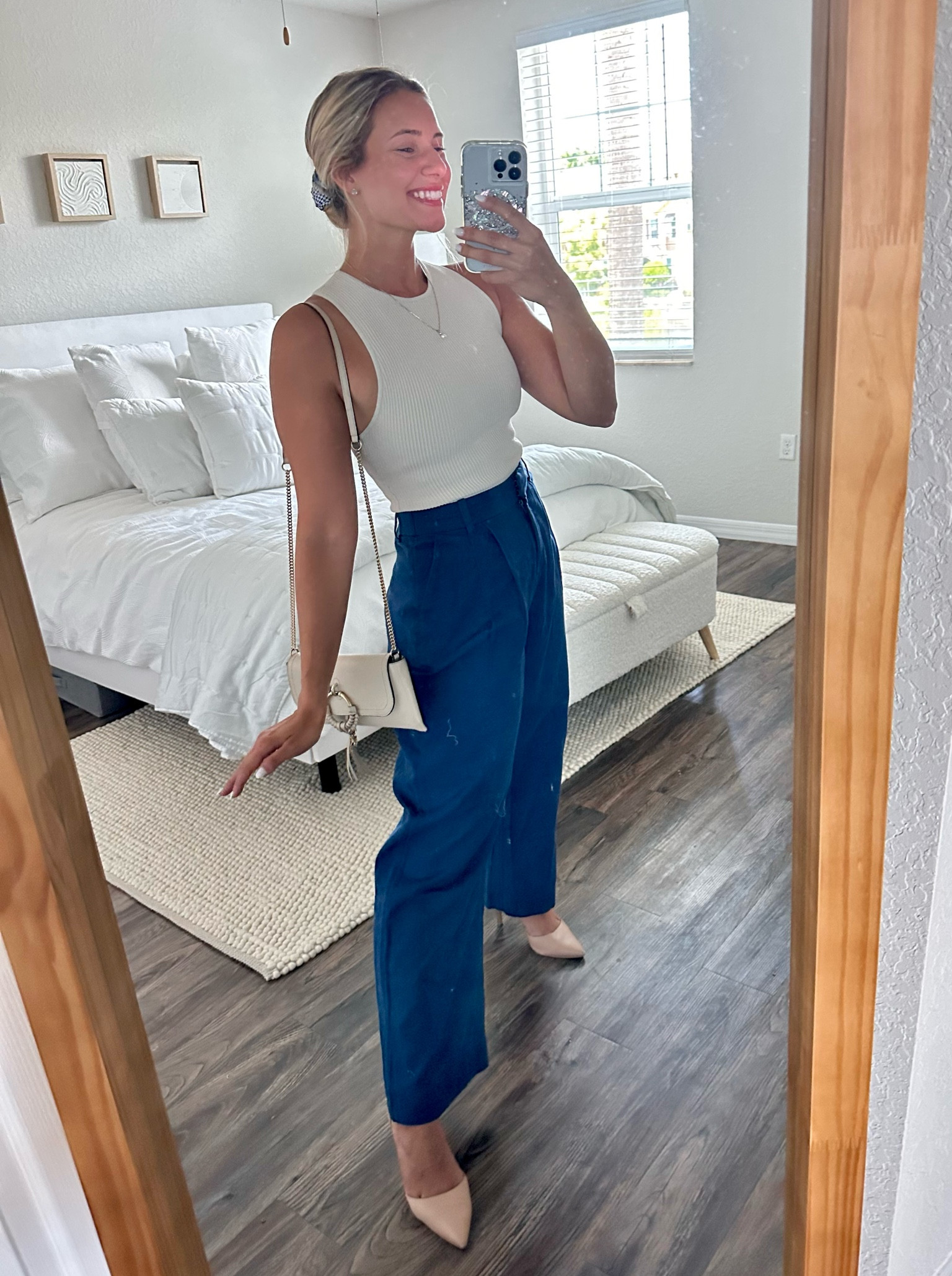 Staple pieces to pull together the perfect minimalist office outfit. The nautical pallet with linen fabric keeps the look light and elevated  

#LTKworkwear #LTKunder100 #LTKstyletip