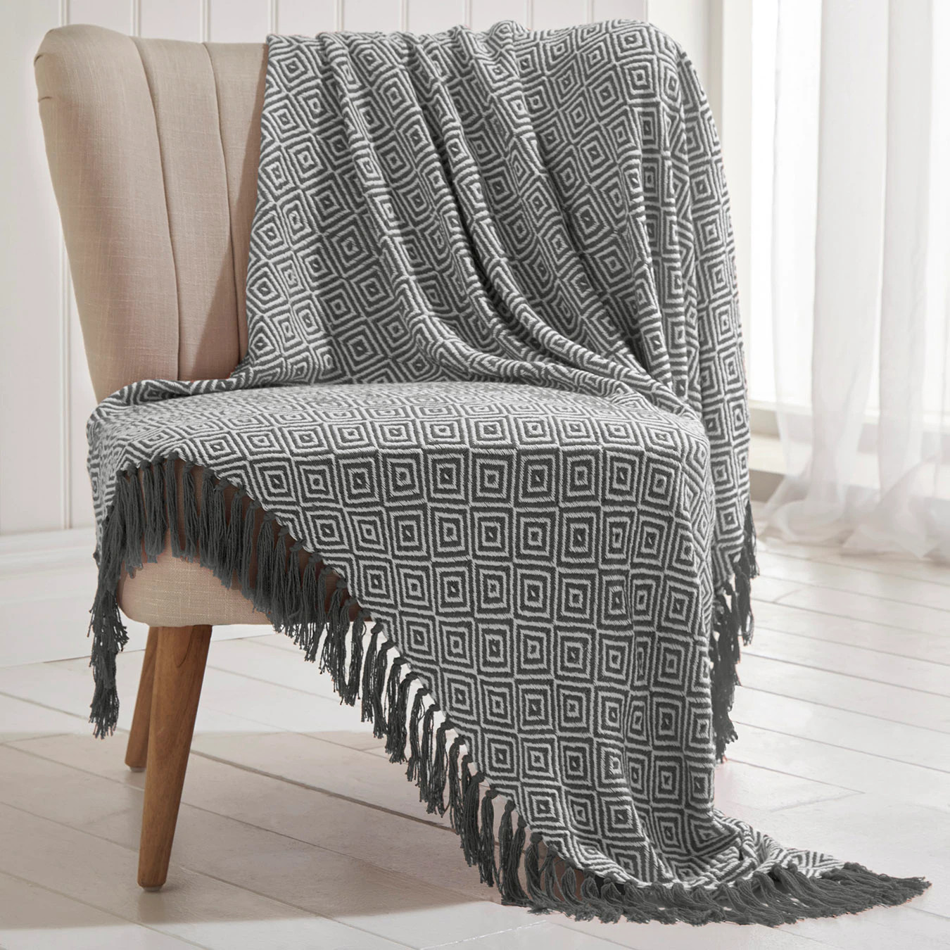 Ascot Throw - Charcoal | Fy! (UK)