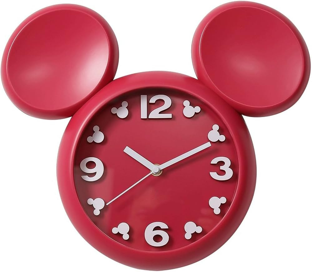 Red 3D Cartoon Creative Wall Clock, Mute Movement, Abs Material, Living Room Children's Room Wall... | Amazon (US)