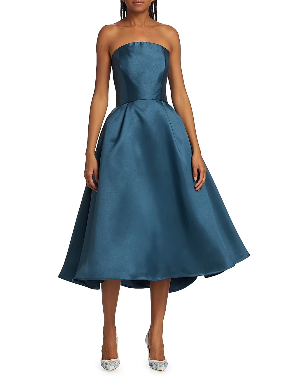 Satin Strapless Midi Dress | Saks Fifth Avenue